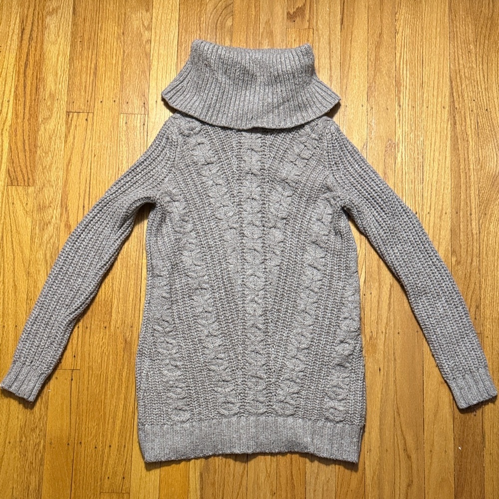 Banana Republic Light Gray Cowl Neck Sweater
